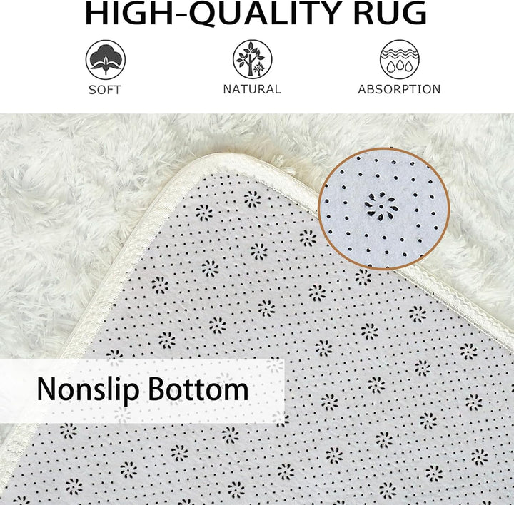 Obundi Shag Teppich Flauschig Indoor Waschbar Hochflor Shaggy Teppich Tie-Dye Muster Design Wohnzimm