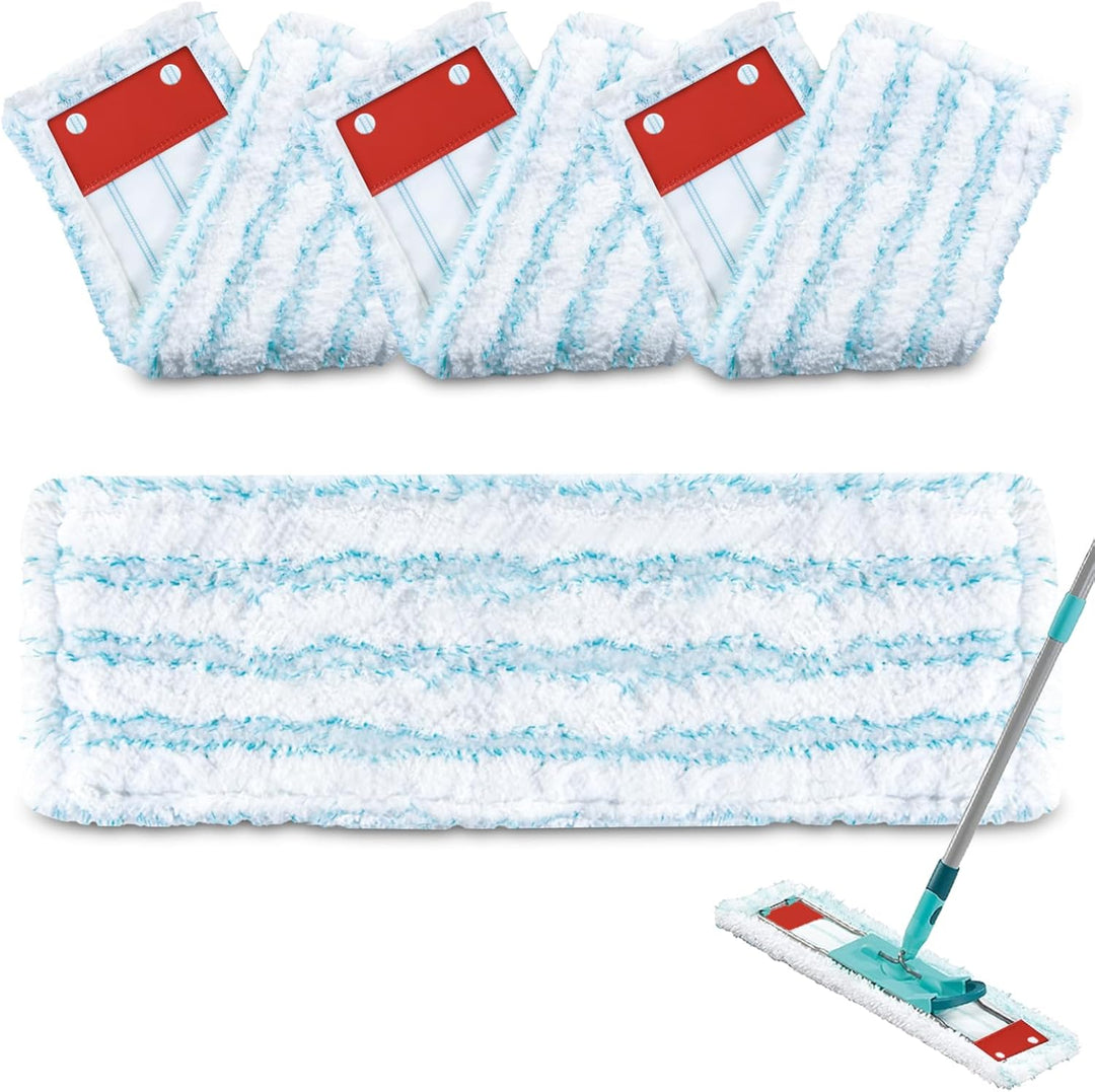 4 Stück Wischbezug für Leifheit Bodenwischer Profi XL Micro Duo, 2-Faser-System Ersatzbezug mit Spez