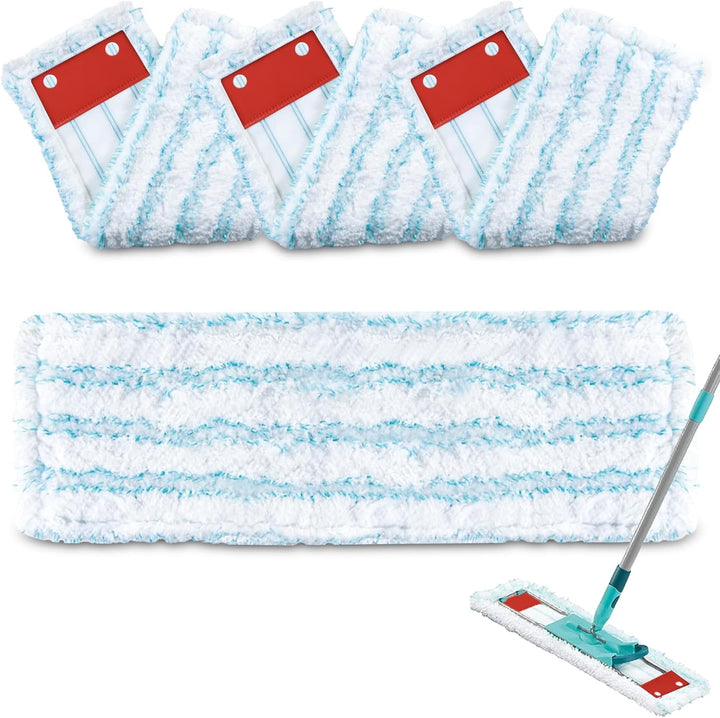 4 Stück Wischbezug für Leifheit Bodenwischer Profi XL Micro Duo, 2-Faser-System Ersatzbezug mit Spez