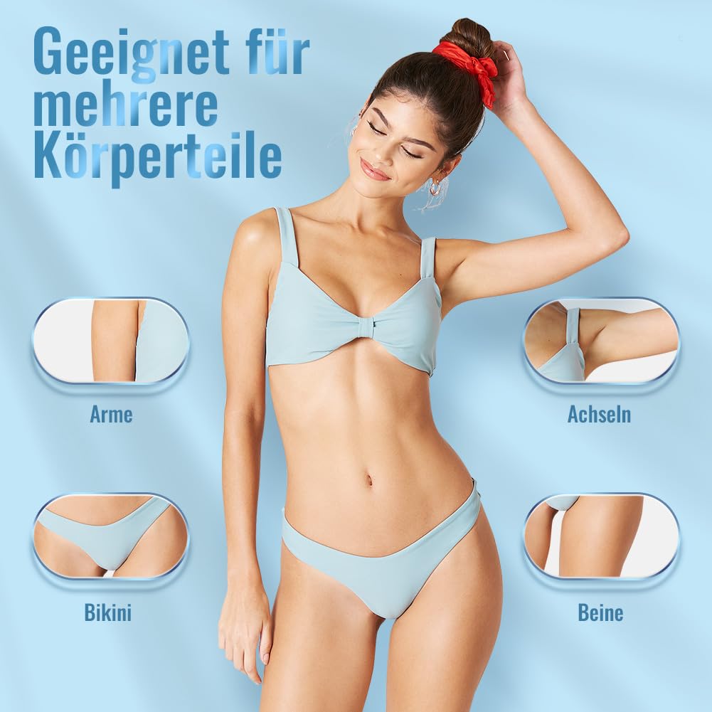 CITHOT Waxing Set,Wachs Haarentfernung 4 Waxing Perlen 20 Holzspateln,Wachswärmer Haarentfernung zu