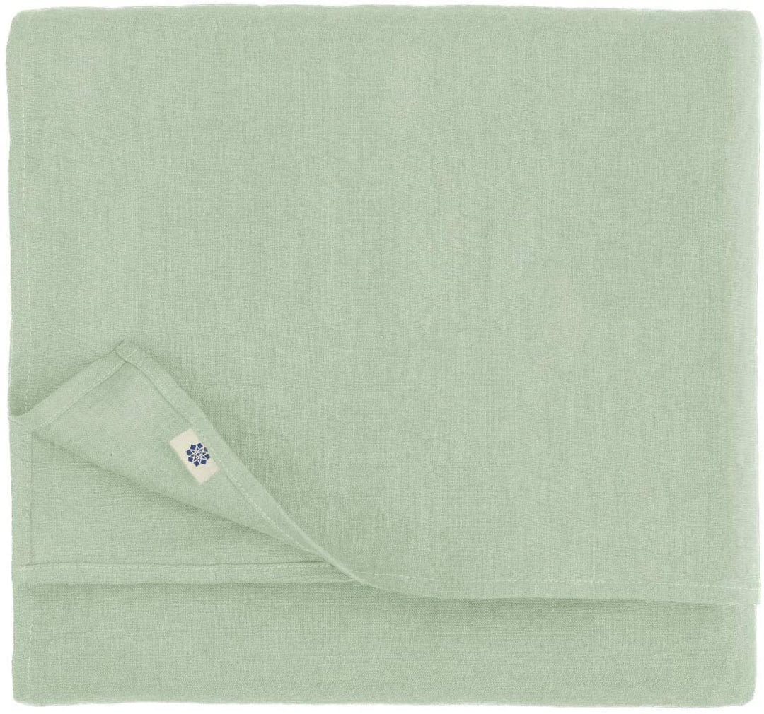 Linen &amp; Cotton Tischdecke Stoff Tischtuch Tischwäsche Hygge -100% Leinen, Hellblau/Blau (100 x 140 c
