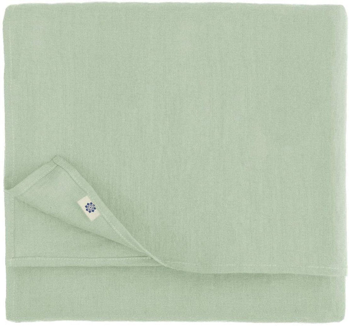 Linen &amp; Cotton Tischdecke Stoff Tischtuch Tischwäsche Hygge -100% Leinen, Hellblau/Blau (100 x 140 c