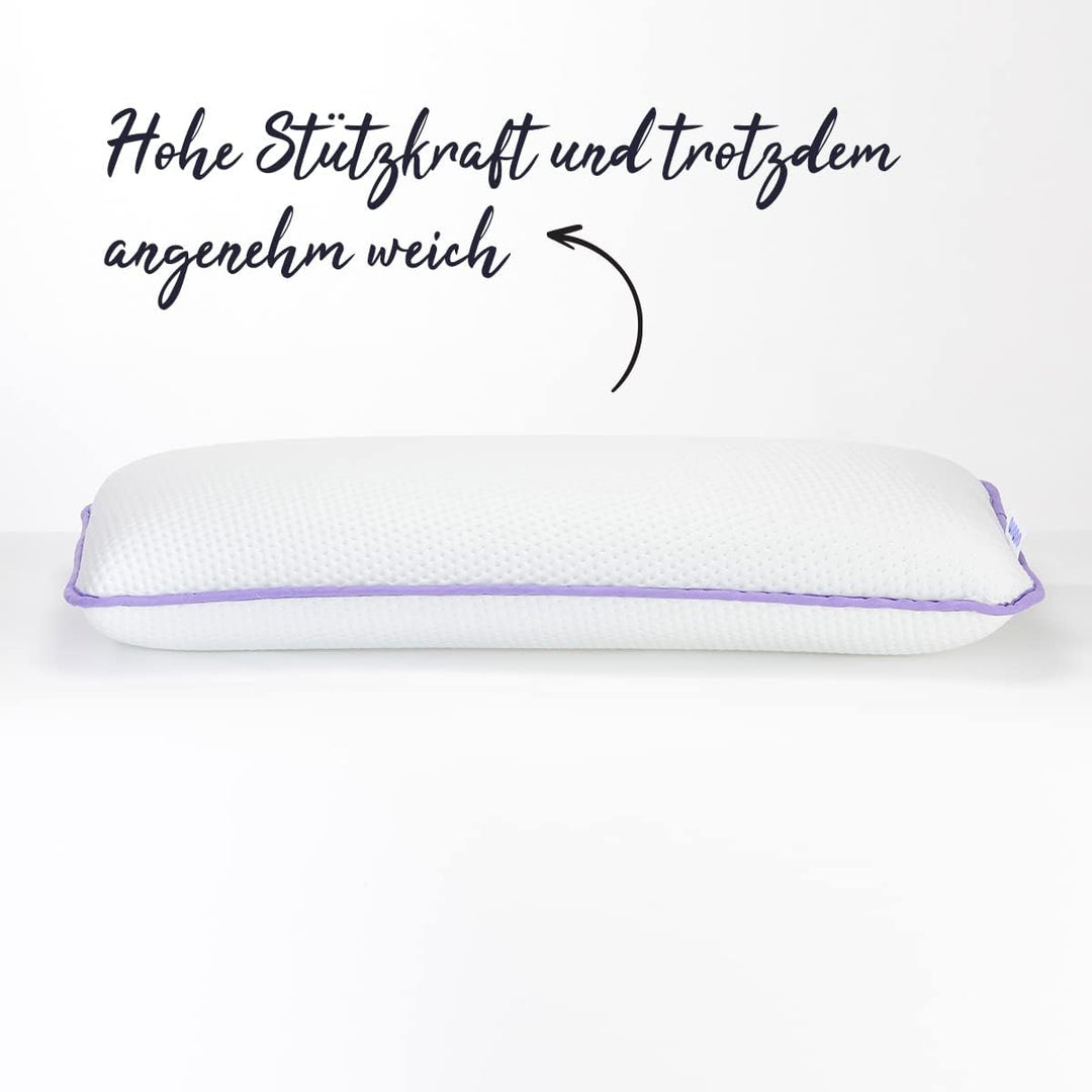 QUQON® Seitenschläferkissen - 40x80cm - Memory Foam - orthopädisches Kopfkissen für Nacken und Schul
