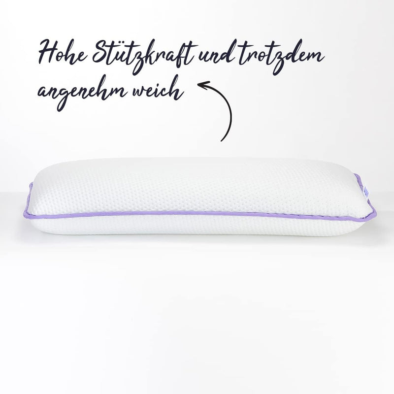 QUQON® Seitenschläferkissen - 40x80cm - Memory Foam - orthopädisches Kopfkissen für Nacken und Schul