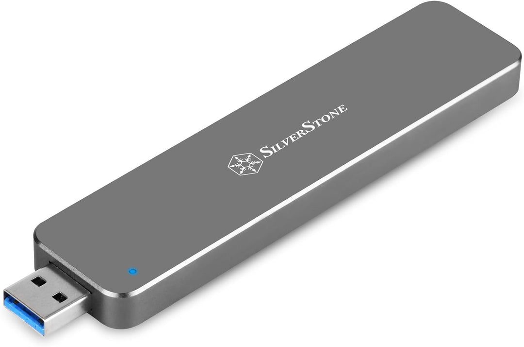 SilverStone SST-MS09C - Externes SATA zu M.2 SSD-Gehäuse, USB 3.1 Gen.2, kohle-grau