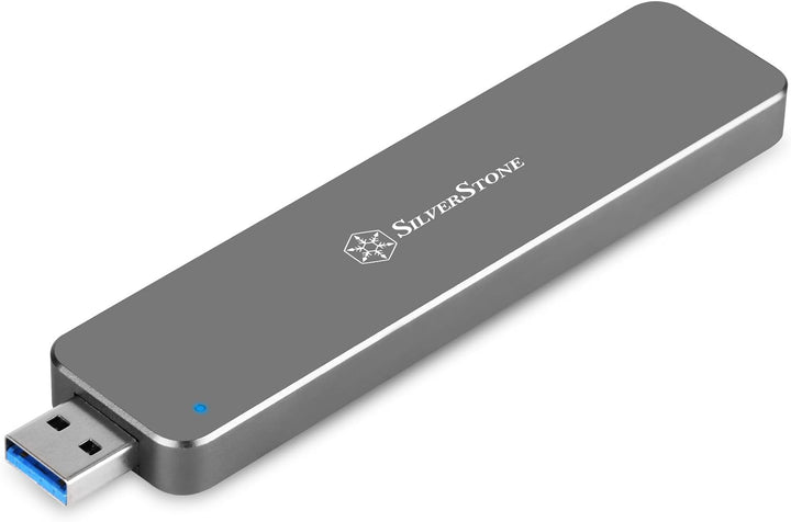SilverStone SST-MS09C - Externes SATA zu M.2 SSD-Gehäuse, USB 3.1 Gen.2, kohle-grau