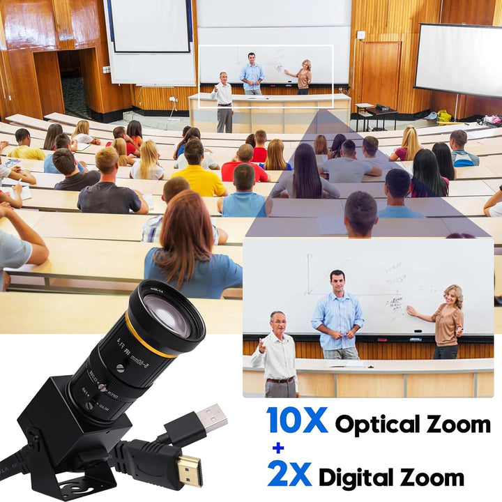 Svpro 4K 60fps HDMI USB Kamera Manueller Zoom Streaming Webcam USB3.0 Externe Computerkamera mit CS