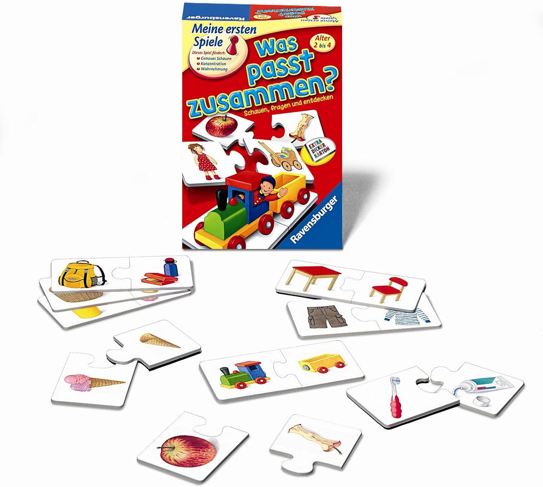 Ravensburger 21402 - was passt zusammen? - Puzzelspiel für Kinder & Mein Tier zu Mir - Puzzelspiel f