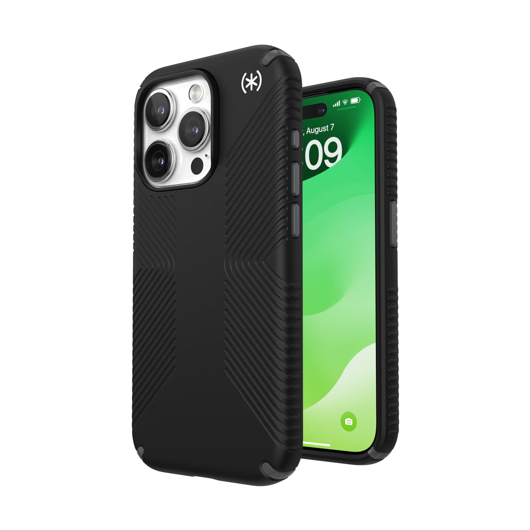 Speck Presidio2 Grip Schutzhülle für iPhone 15 Pro, Fallschutz, griffig, kratzfest, weich, 6,1 Zoll
