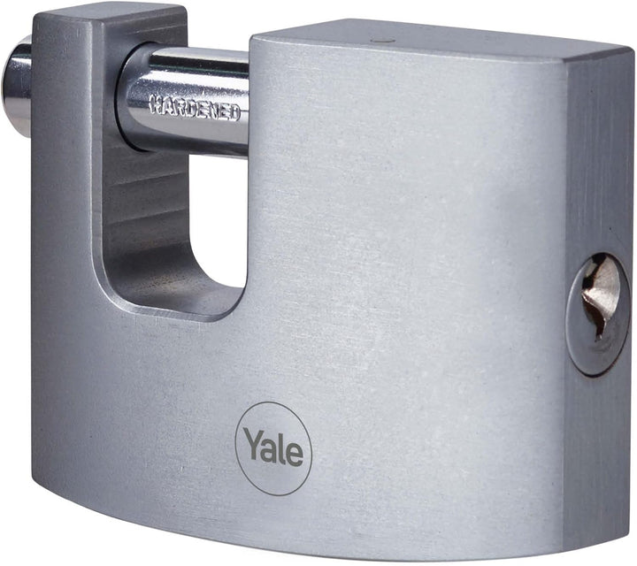 Yale - Y124B/70/115/1 Maximale Sicherheit 70 mm Messing Blockhangschloss - Chrom Finish - offener St