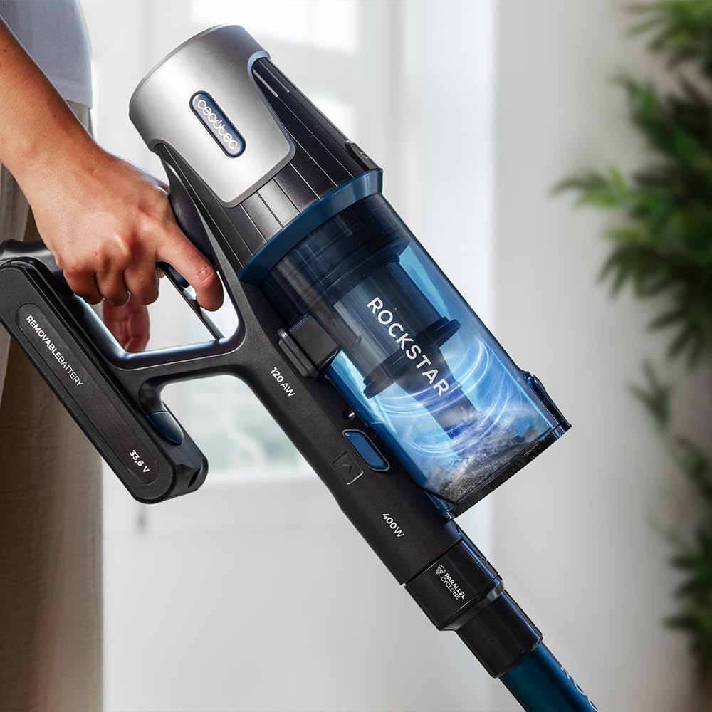 Cecotec Kabelloser Staubsauger BLDC Conga Rockstar RS50. 400W, 120AW Saugleistung, Auto-Modus Reinig