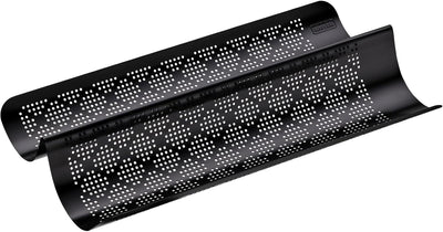 Original Kaiser Inspiration Baguette Backblech perforiert 40,5 x 20cm, Baguette Backform für 2 Bague