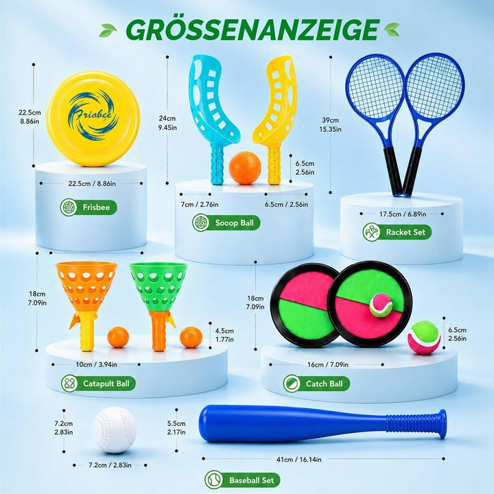 Outdoor Spiele für Kinderspiele 8-12, 6 in 1 Gartenspielzeug Kinderspiele Set, Wurfspiel Kinder mit
