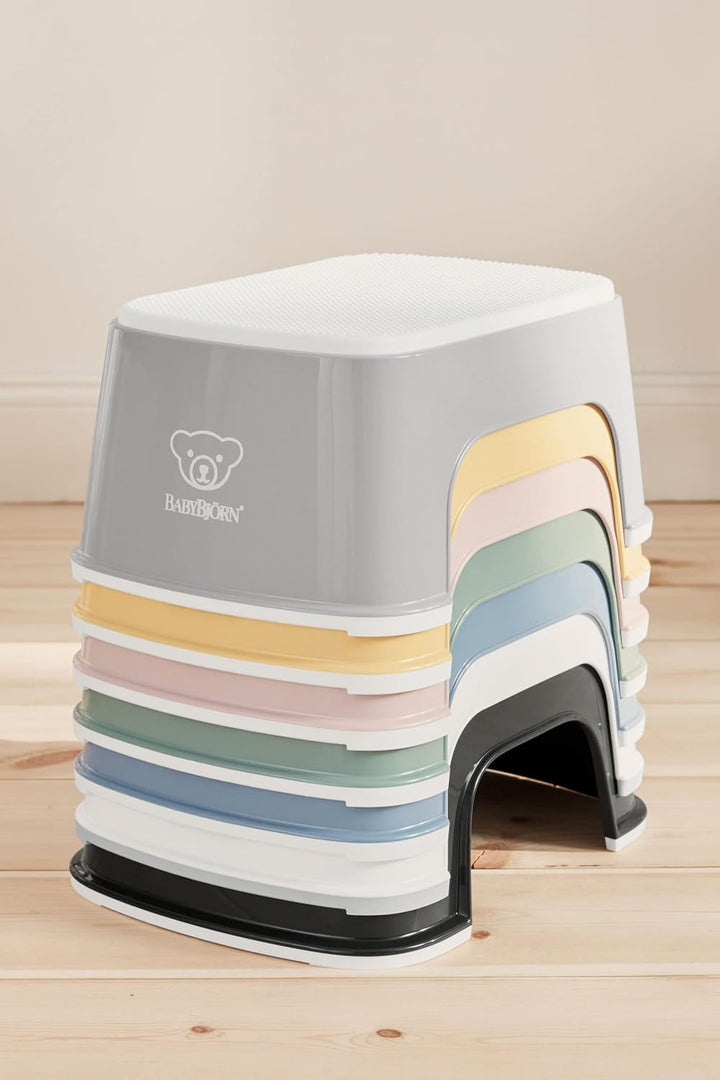 BabyBjörn Tritthocker, Graublau/Weiss