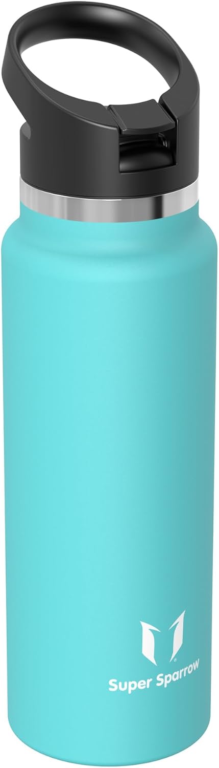 Super Sparrow Trinkflasche Edelstahl 1200ml - Breite Öffnung SwivelSip Thermosflasche - BPA-Frei The