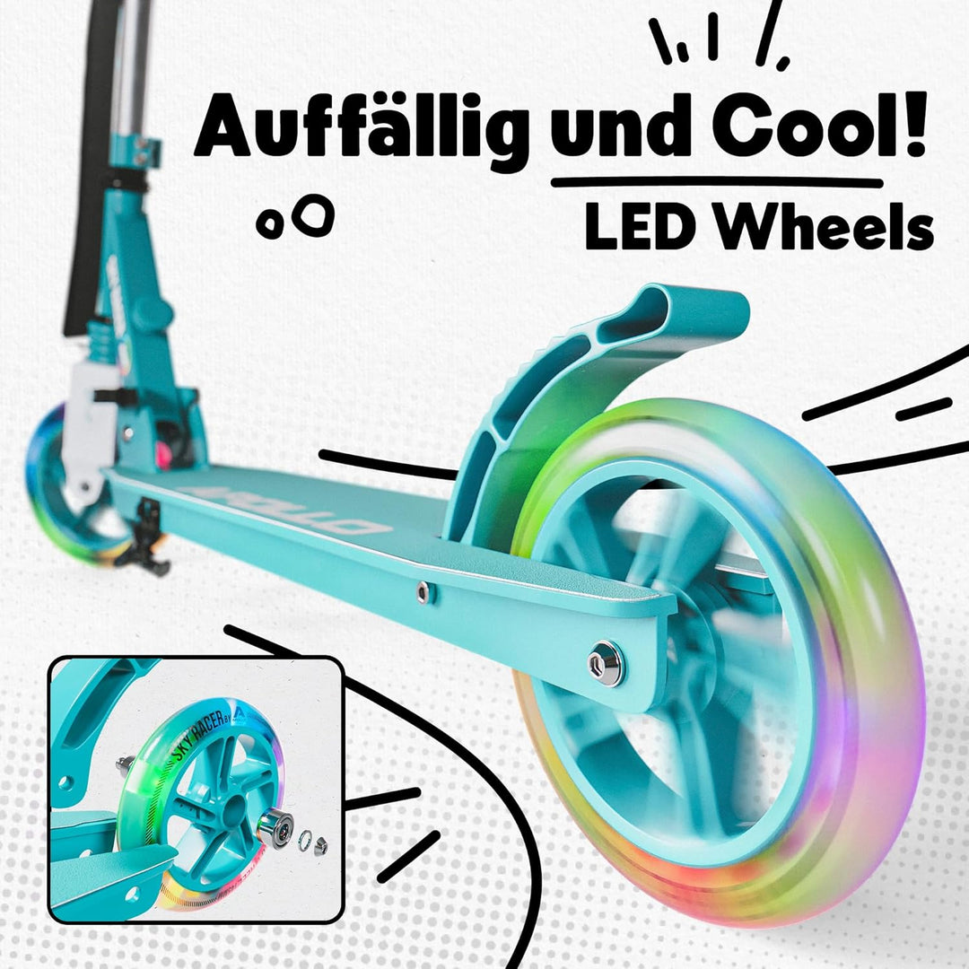 Apollo City Scooter 145mm Ersatzräderset Pro Wheels - ABEC 7 Kugellager, Roller Rad Ersatz-Räder pas