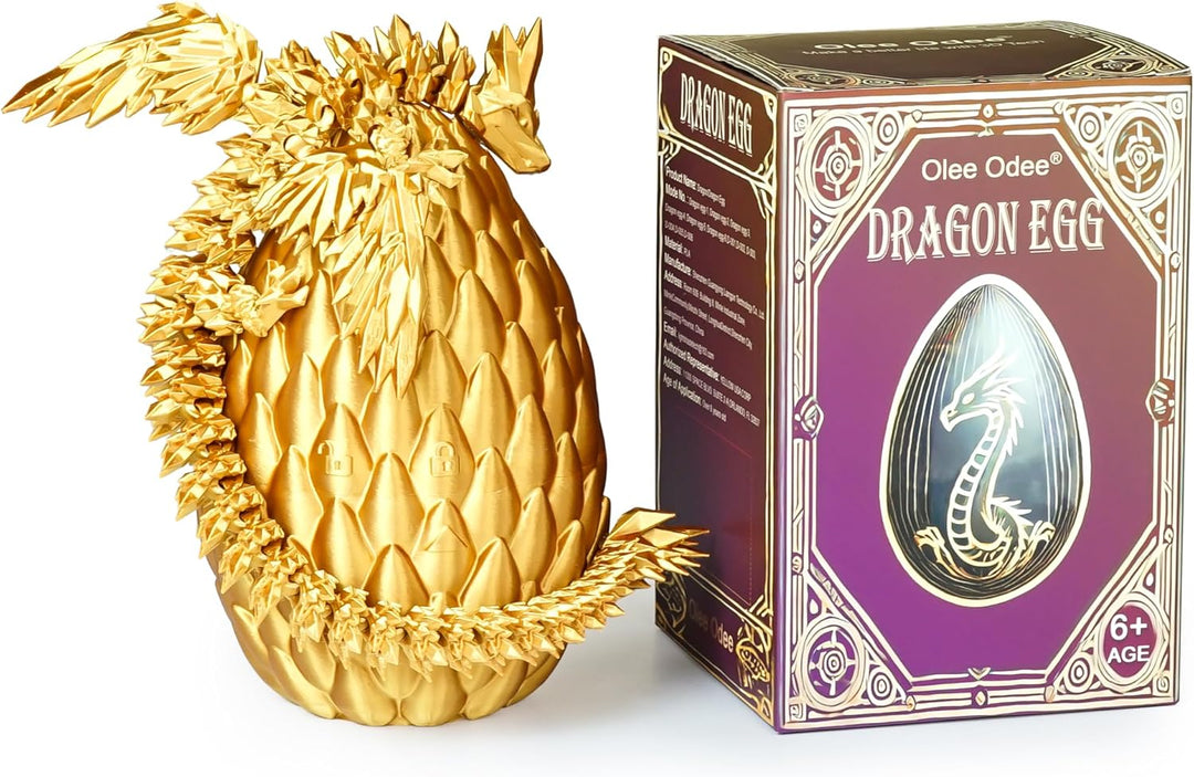 3D gedruckte Drachen Eier mit beweglichem Drachen Sammler Figuren Fidget Spielzeug für Erwachsene Ki