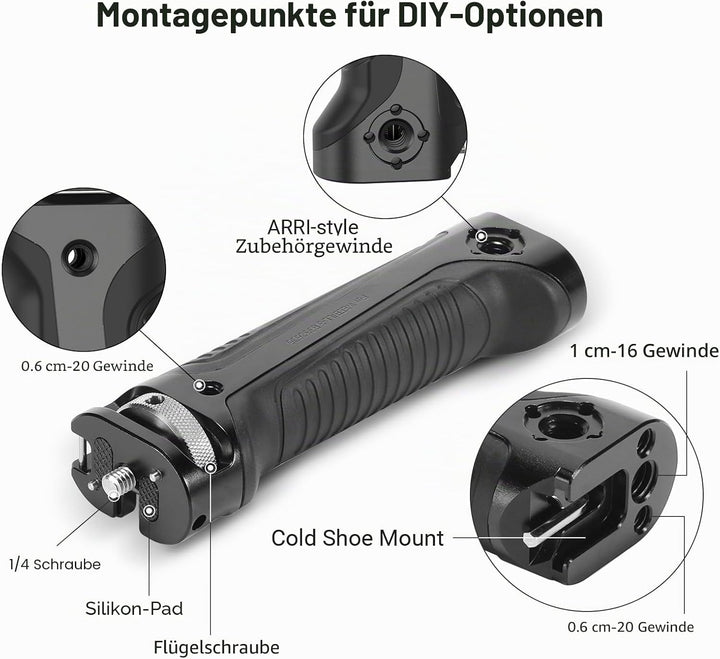 SMALLRIG Griff Handgriff NUR für Zhiyun-Tech WEEBILL-S Gimbal mit Kaltschuhhalterung Eingebauter Sch