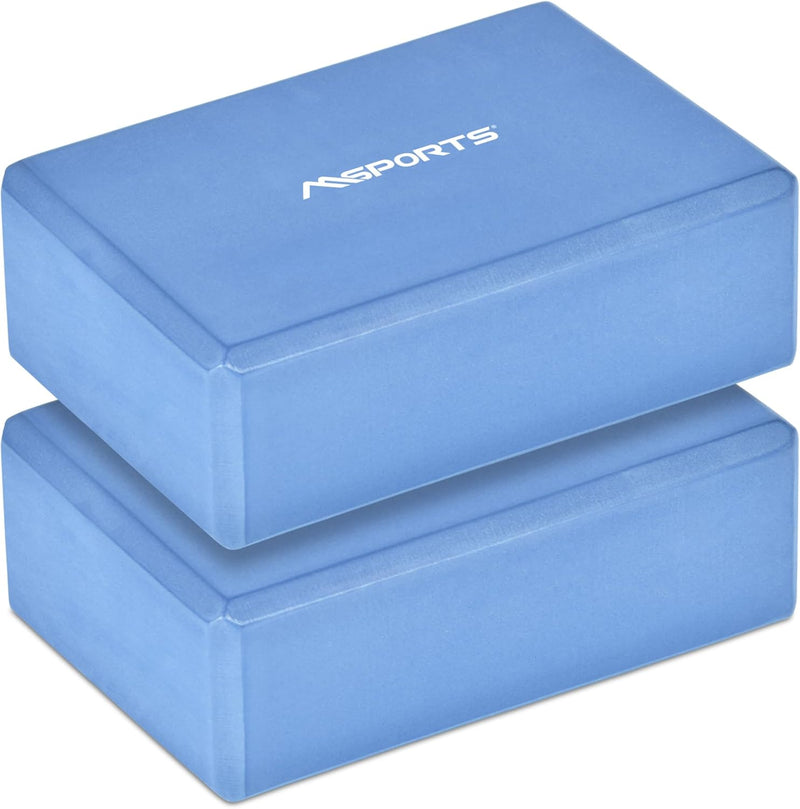 MSPORTS Yogablock Premium I 2er Pack Yogaklotz Cyan 2x Yogablöcke, Cyan 2x Yogablöcke