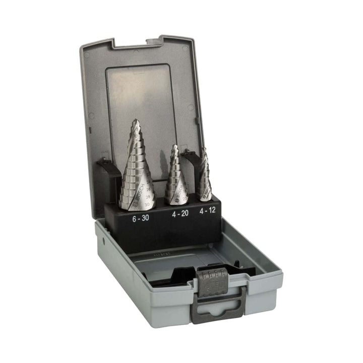 Bosch Accessories Bosch Professional 3tlg. Stufenbohrer-Set HSS mit 3-Flächen-Schaft