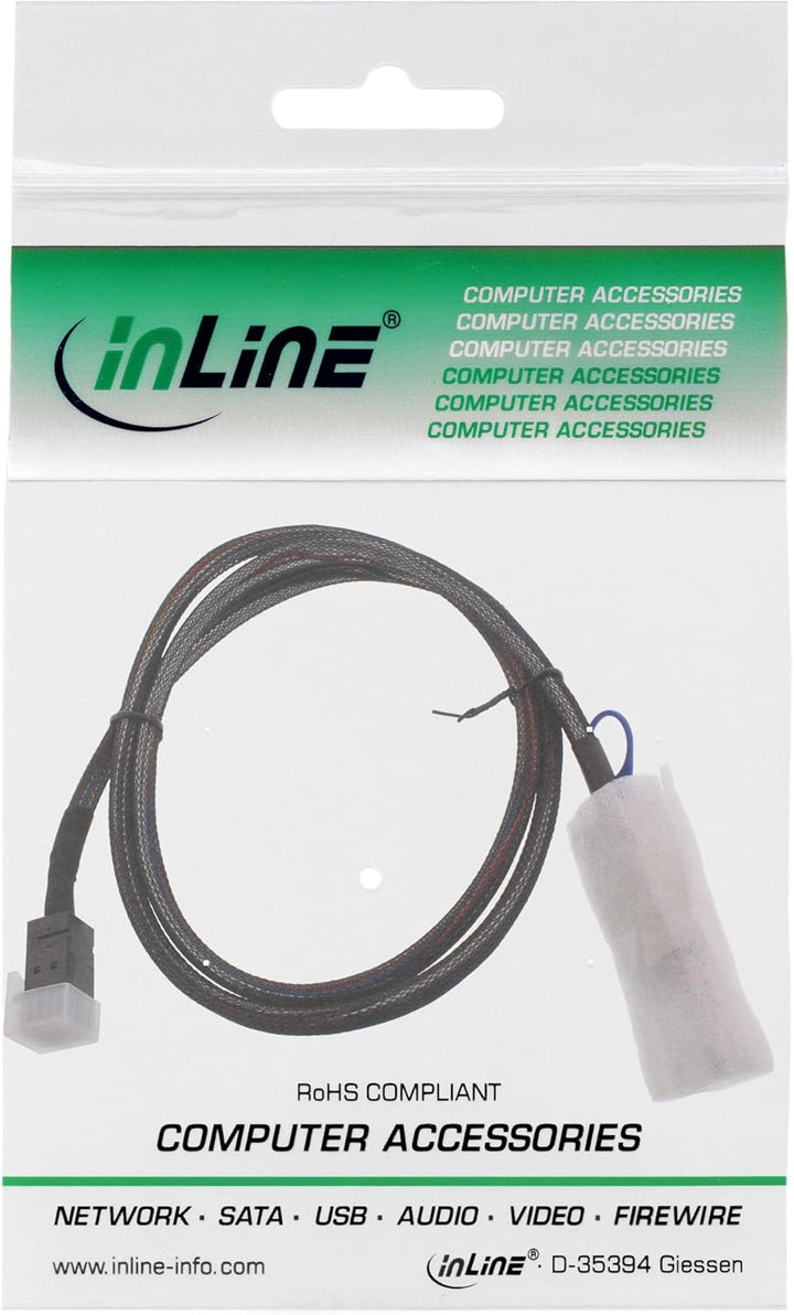 InLine 27636B Mini SAS HD Kabel, SFF-8643 zu SFF-8088, 1m