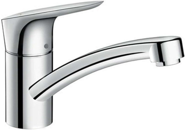 hansgrohe Logis wassersparende Einhebel-Küchenarmatur, Komfort-Höhe 120mm mit CoolStart, Chrom Chrom