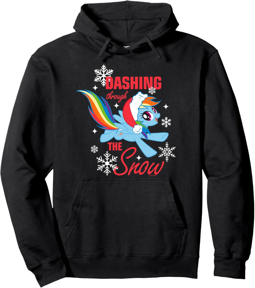 My Little Pony Christmas Rainbow Dashing Through The Snow Pullover Hoodie