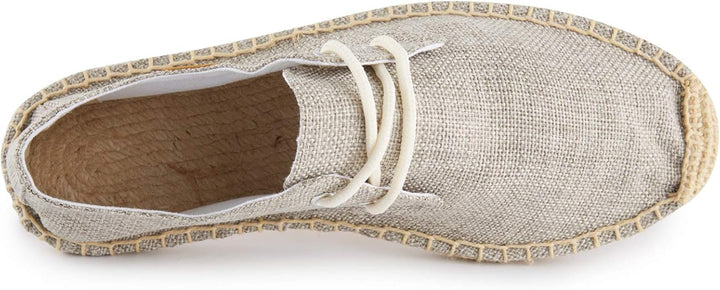 Alexis Leroy Lace Up Herren Espadrilles, Aprikose