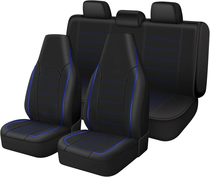 TOYOUN Kunstleder Sitzbezüge Auto Set Universal Klassisch Autositzbezüge Sitzschoner Auto Schonbezug