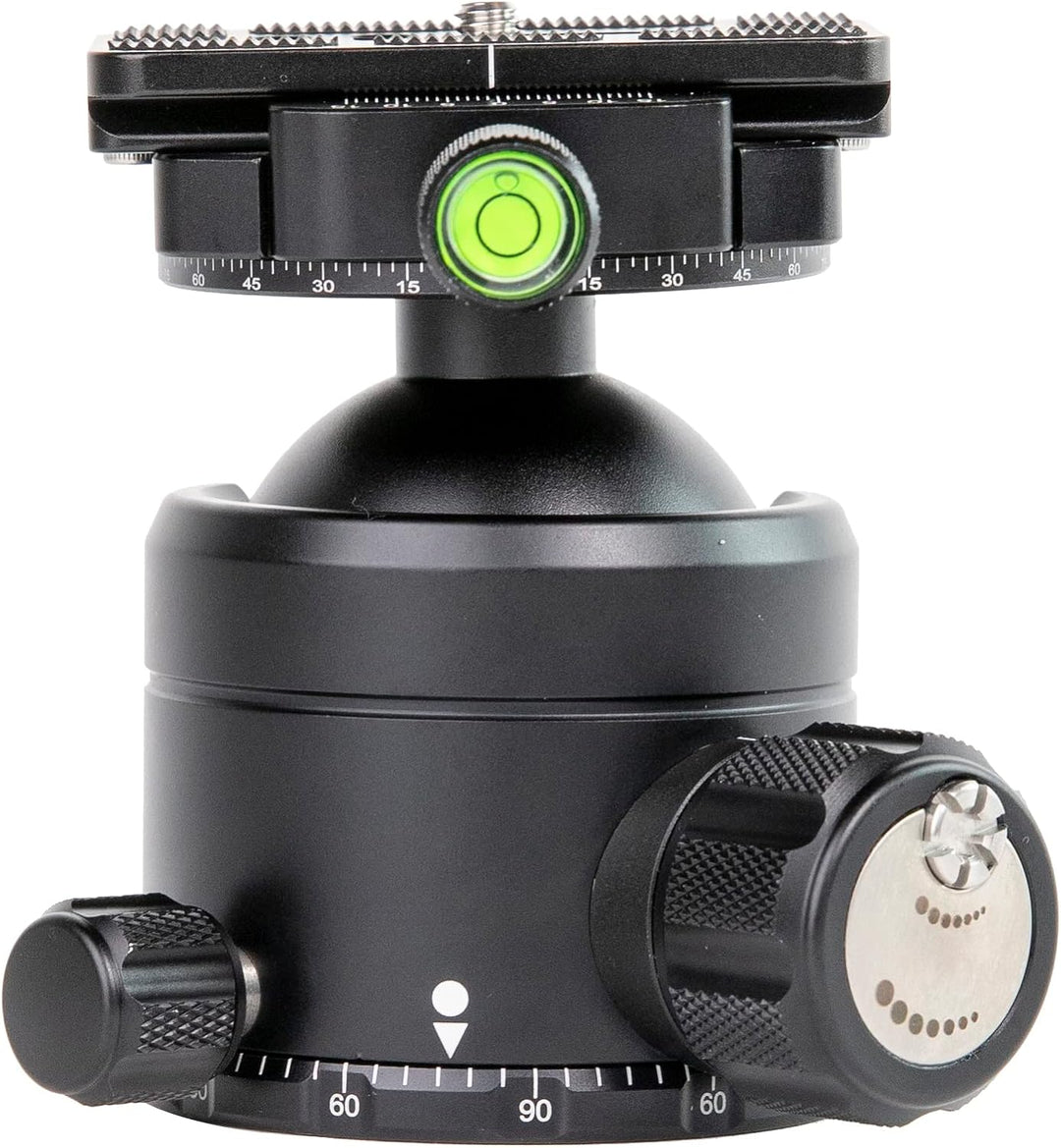 TINKTEEK Jumbo Panorama Kugelkopf Stativkopf 560g 10cm professioneller 360 Grad kompatibel mit Arca