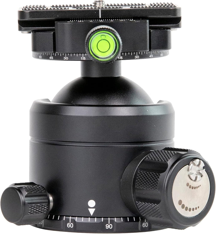 TINKTEEK Jumbo Panorama Kugelkopf Stativkopf 560g 10cm professioneller 360 Grad kompatibel mit Arca