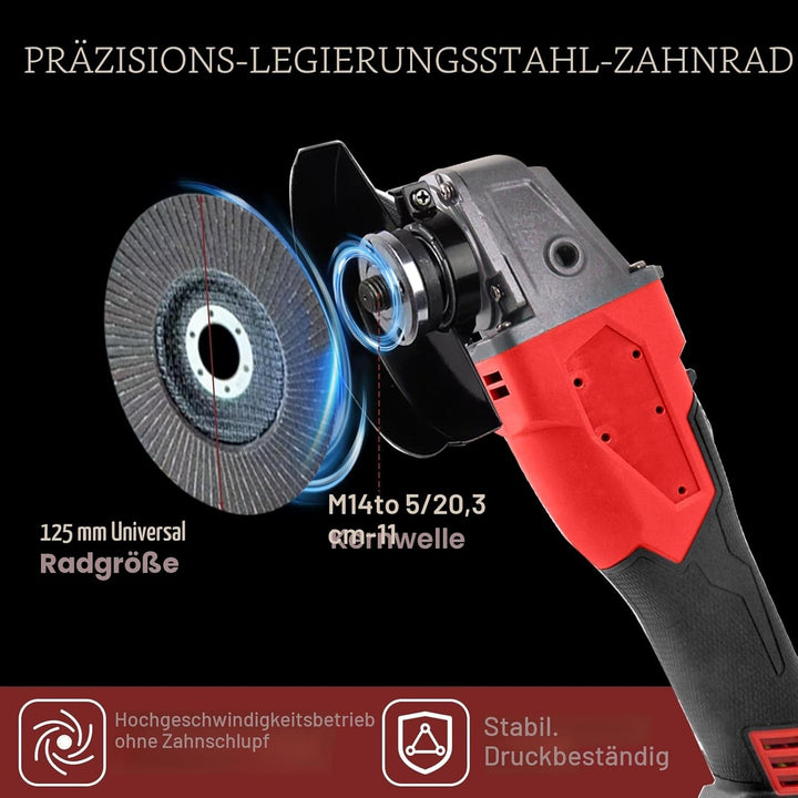 akku-Winkelschleifer für Milwaukee 18 V Akku, 125 mm, 12000 U/min, bürstenloses Schleifwerkzeug mit