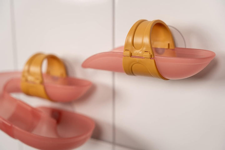 Little Dutch Kugelbahn Badekugelbahn mit Bällen für die Wand Badespielzeug für Baby Kleinkind - rosa