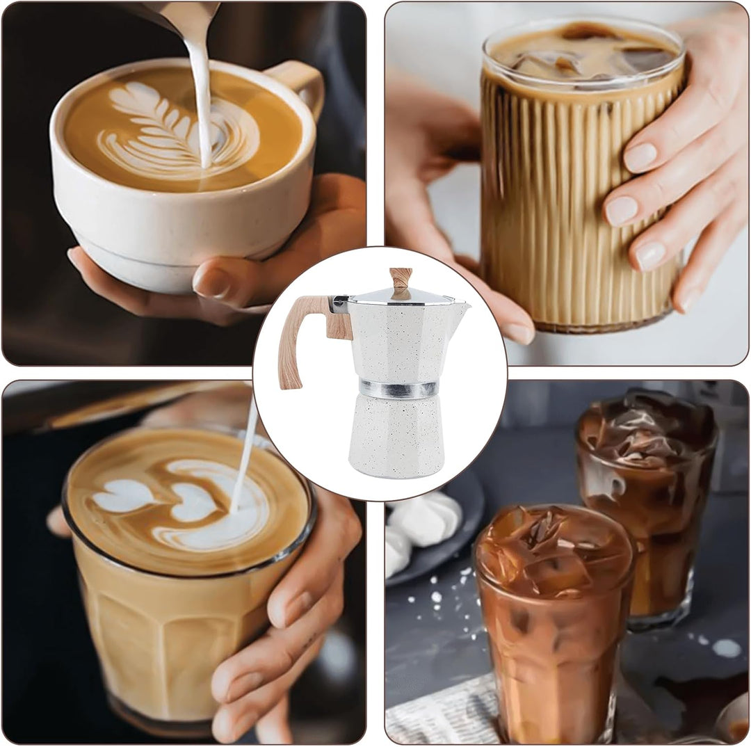Palmcee Espressokocher für Den Herd, 6 Tassen Espressotassen Mokkakanne mit Filter, 300 ML, Italieni