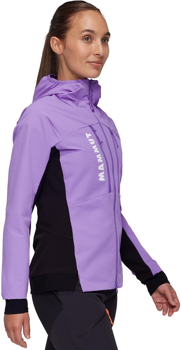 Mammut Damen Aenergy SO Hybrid Hoodie Jacke Softshelljacke Outdoorjacke S Lavandin/Schwarz, S Lavand