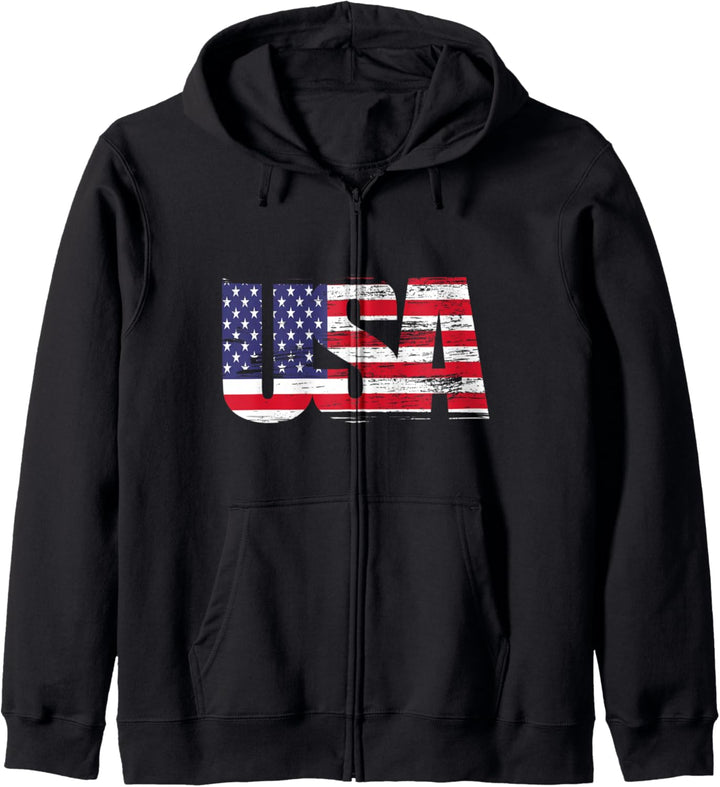 USA amerikanische Flagge Amerika Kapuzenjacke