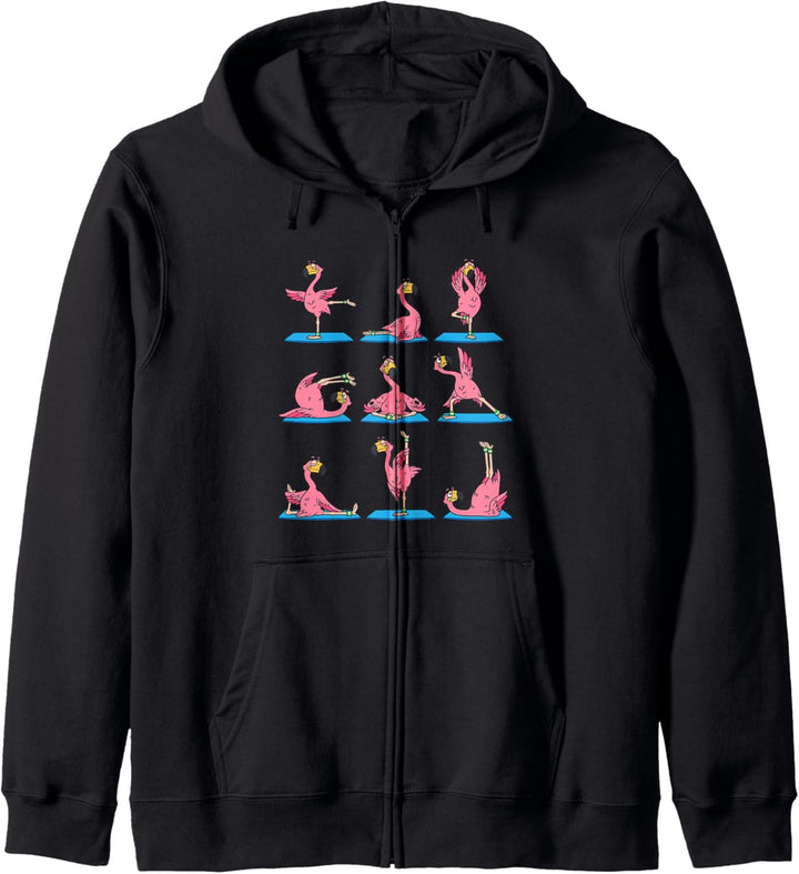 Flamingo Yoga Position Workout Flamingo Vogel Geschenk Kapuzenjacke