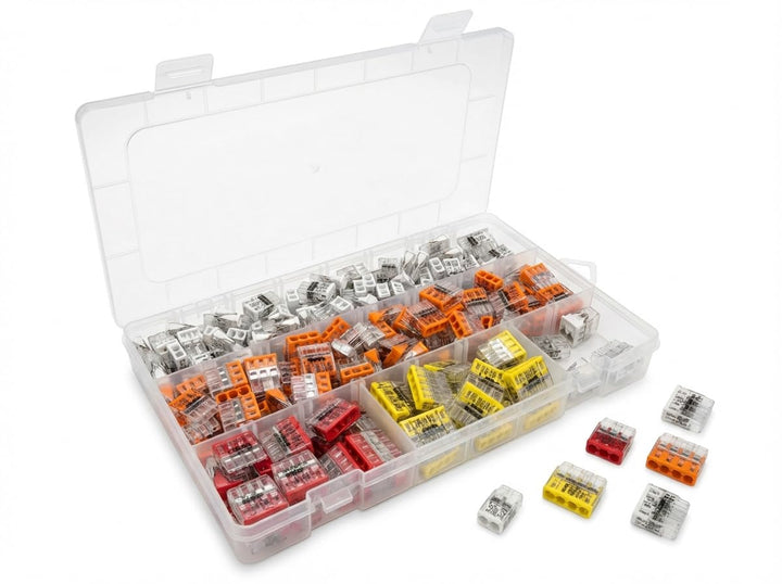 Verbindungsklemmen Set 250 Stück – enthält Original WAGO Klemmen Set Serie 2273 (2-, 3-, 4-, 5-, 8 p