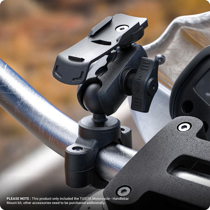 TUSITA Motorrad Halterung Doppelte Steckdose Arm Lenkerbasis Kompatibel mit Garmin Handheld GPS Shor
