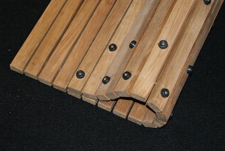 asinox TEK4H880 Duschmatte aus Teakholz, rollbar, 60 X 60 cm