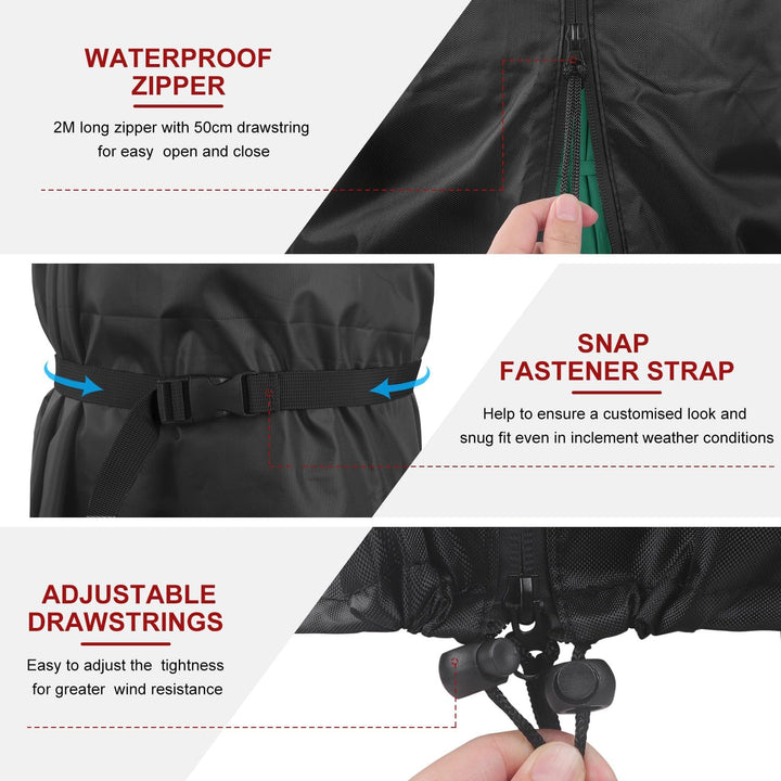 LAMUNI Sonnenschirm Schutzhülle für Ampelschirm Abdeckung für Gartenschirm Abdeckhauben für Sonnensc