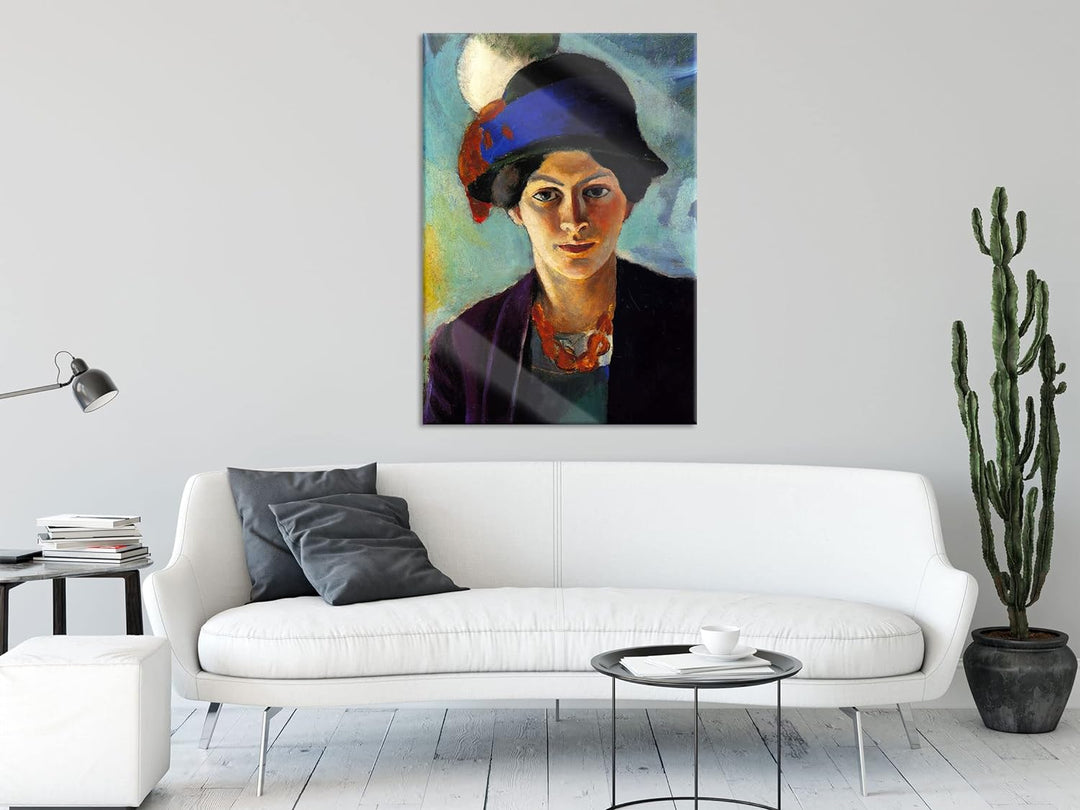 Pixxprint Glasbild | Wandbild aus Echtglas | Alexej von Jawlensky - Nackte Frau | 40x60 cm | inkl. A