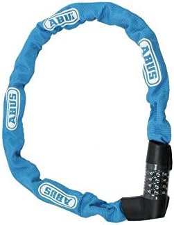 ABUS Fahrradschloss Tresor 1385/85 Zubehör Blau Bundle mit Kettenschloss 75 cm Grün, Blau Bundle mit