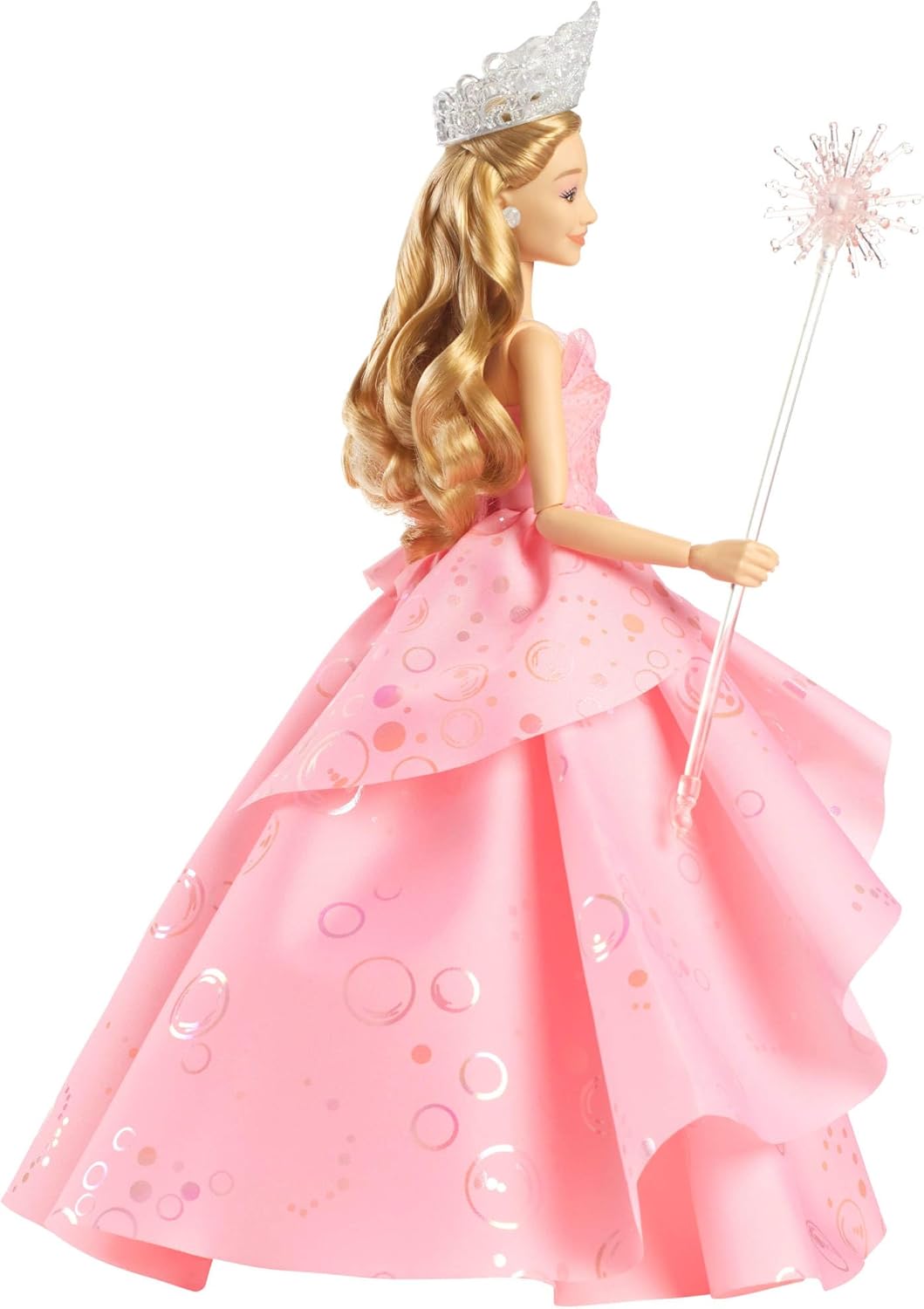 Mattel Wicked Glinda Deluxe-Modepuppe und Accessoires, einschliesslich Krone und Zepter, vom Film in