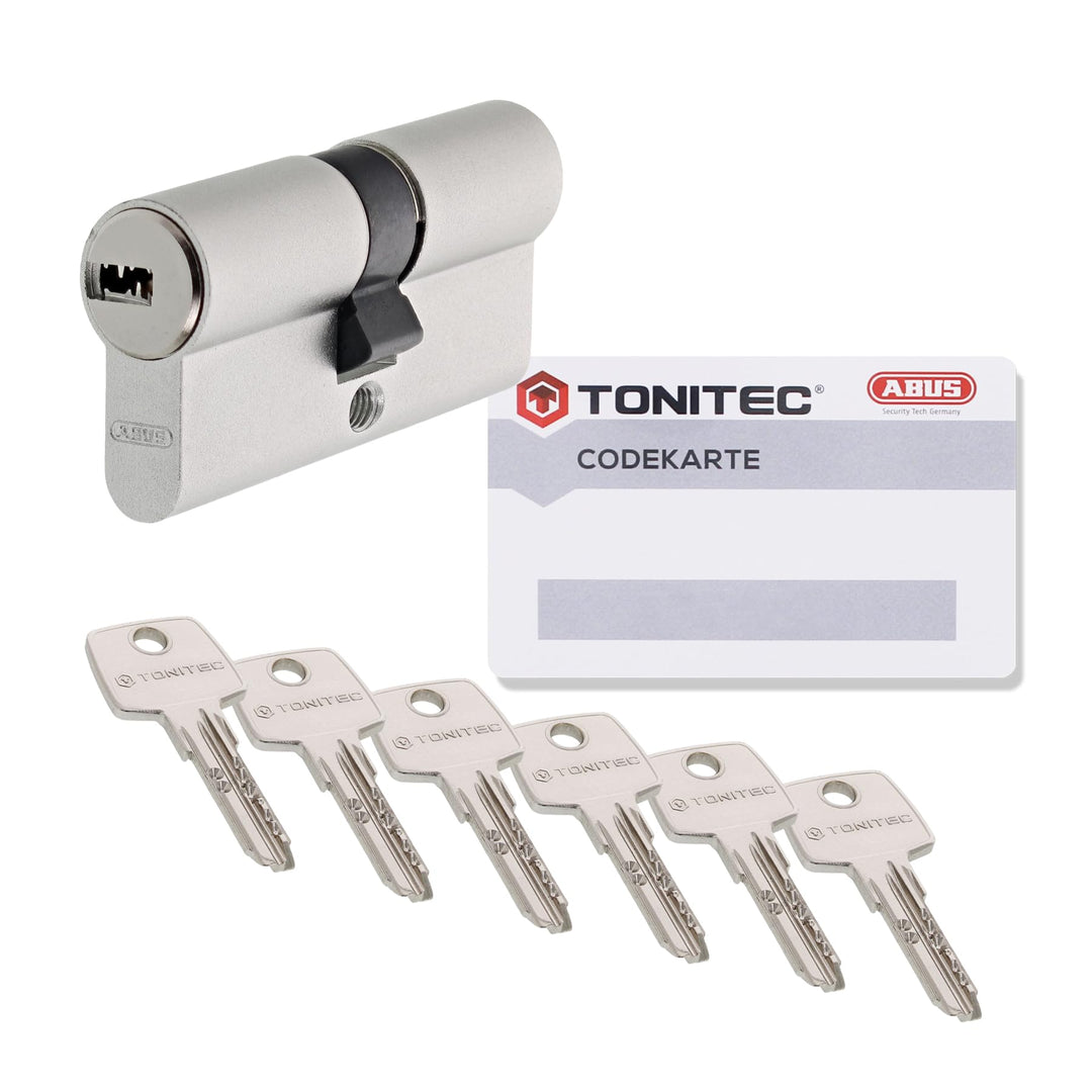 ABUS Türzylinder Schliesszylinder Zylinder EC550 inkl. 5 Schlüssel inkl. ToniTec CodeCard Grösse 40/