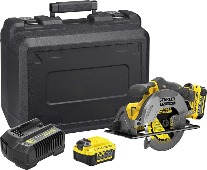 Stanley FatMax 18V Akku-Handkreissäge SFMCS500M2K (4.0 Ah, werkzeuglose Schnitttiefen- und Winkelein