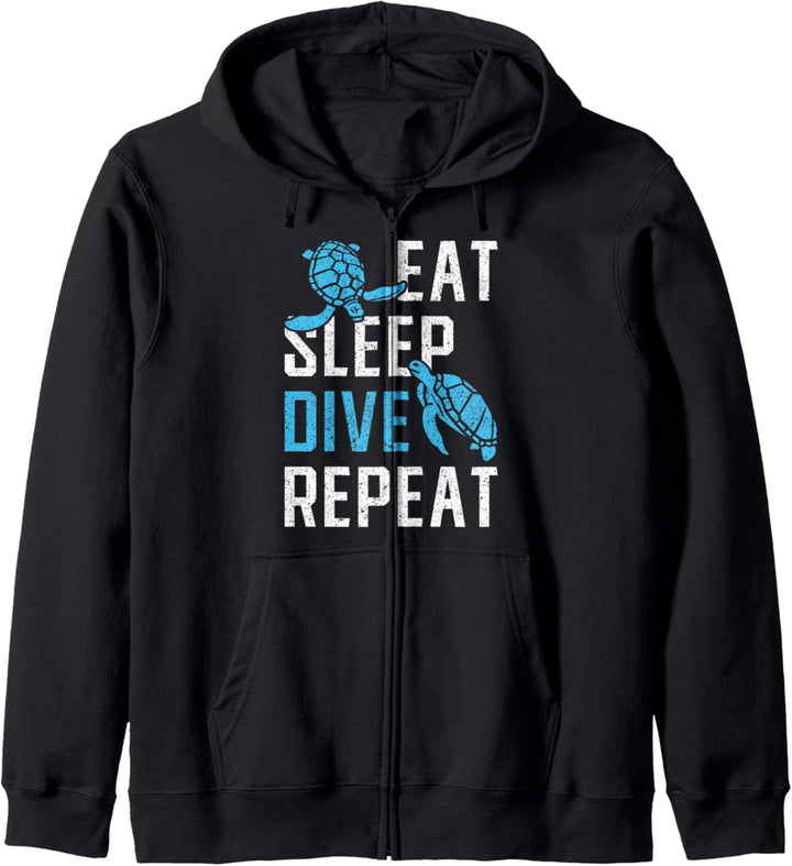 Eat Sleep Tauchen Repeat Diving Taucher Kapuzenjacke