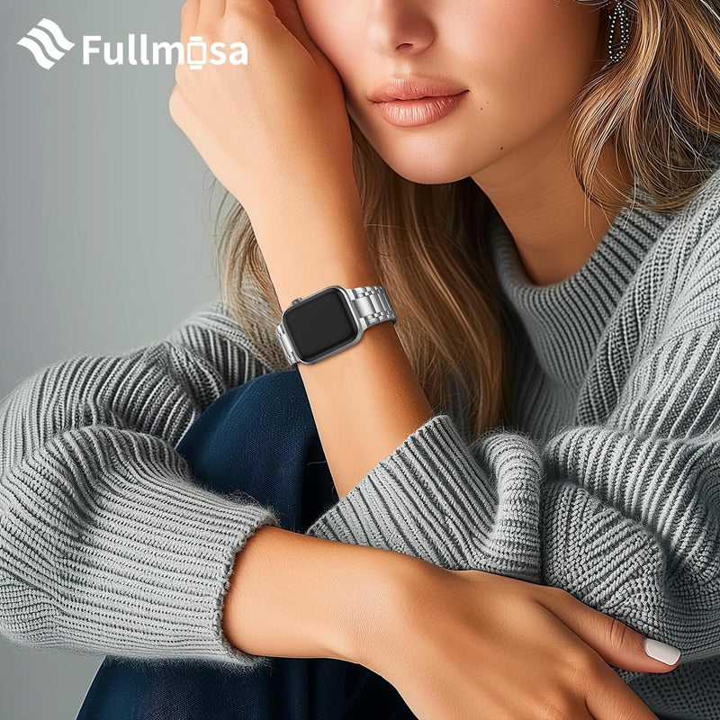 Fullmosa Kompatibel mit Apple Watch Armband 45mm 44mm 42mm Series 9 8 7 6 Series SE 5 4 3 2 1, Edels