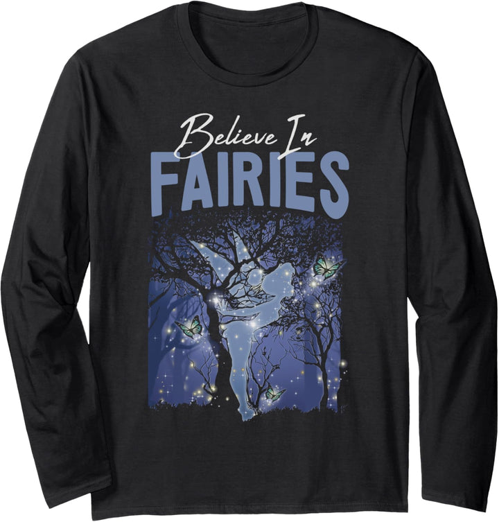 Disney Peter Pan Tinker Bell Believe In Fairies Langarmshirt
