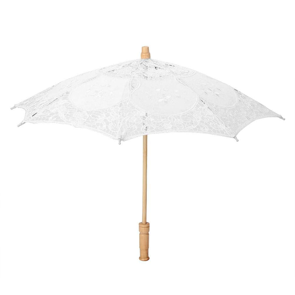 Zerodis Spitze Blumenschirm, handgemachte Stickerei Sonnenschirm Hochzeit Braut Fotografie Sonnensch